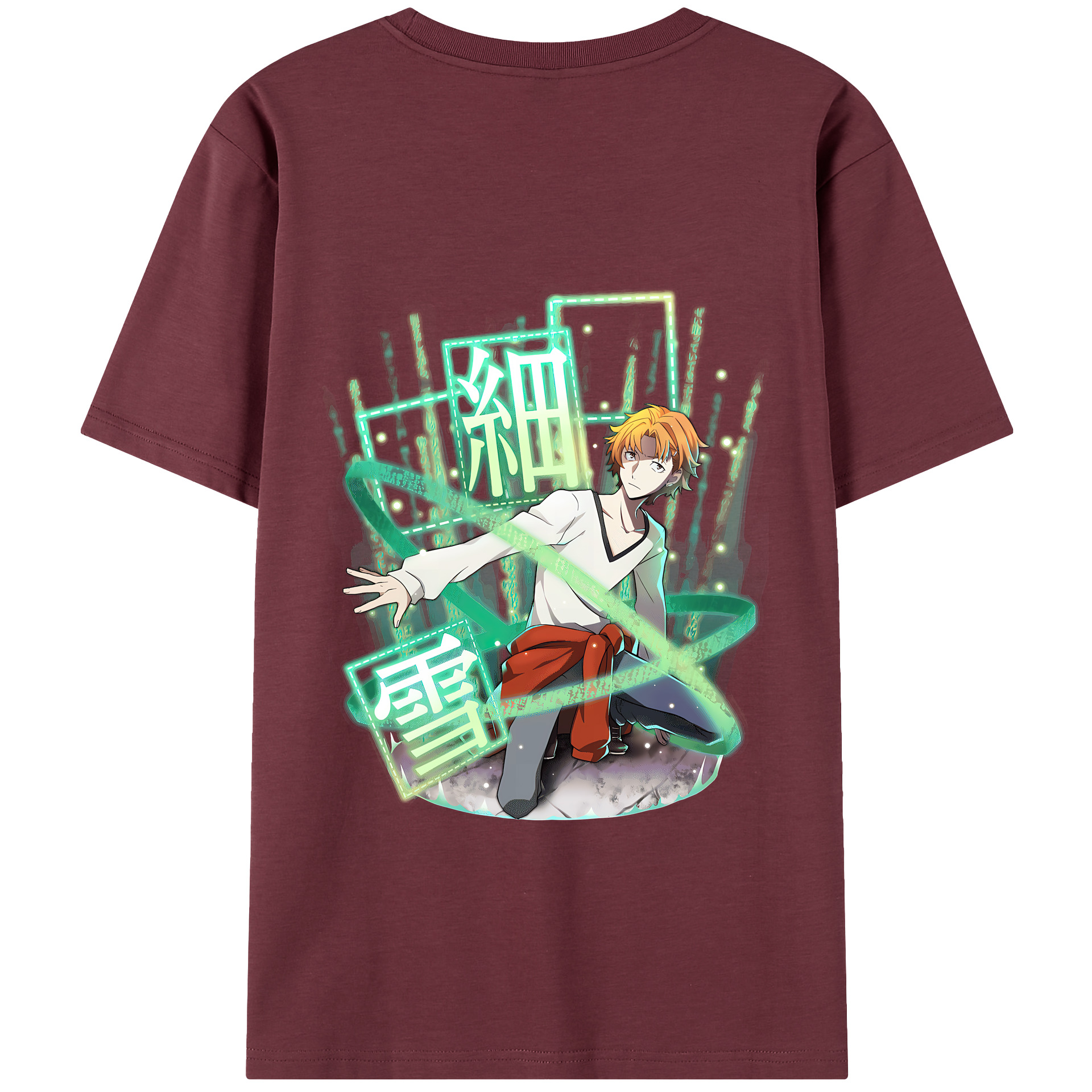 （画像用） 文豪ストレイドッグス Bungo Stray Dogs 綿100％半袖Tシャツ（背面プリント）